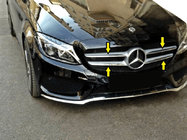 Mercedes C-class W205 2014-2021 Cache calandre inox photo 2