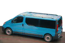 Renault Trafic 2001–2015 Barres de Toit Noires Long, pieds en plastique photo 4