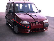 Citroen Berlingo 1996-2008 Lame de Pare-chocs Avant Fangs (apprêtée pour peinture) photo 2