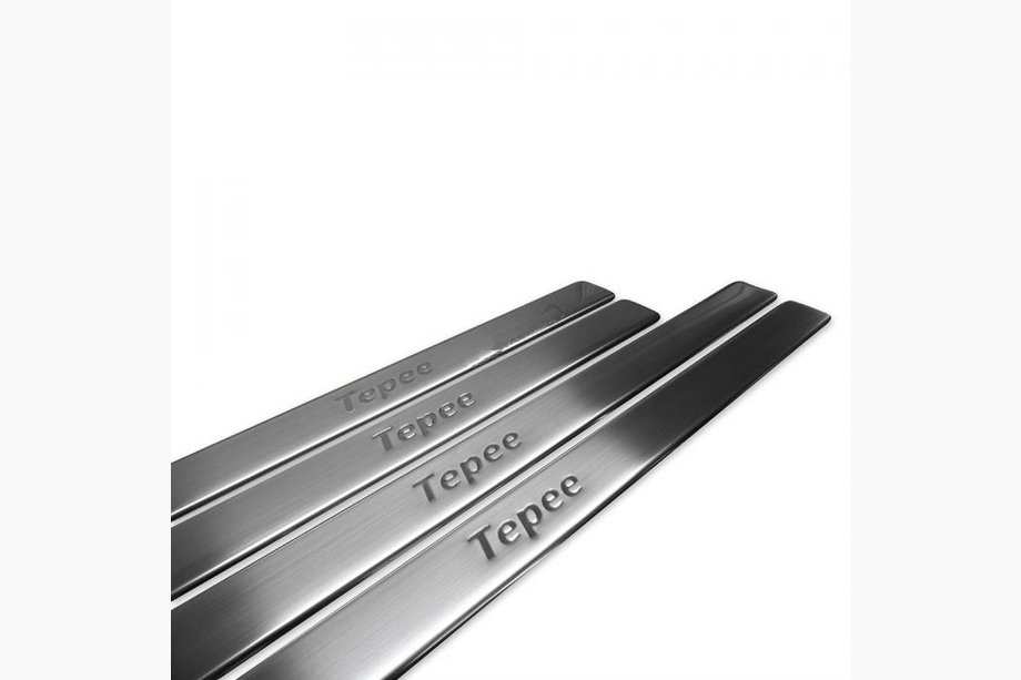 Peugeot Partner Tepee 2008-2018 Seuils de porte OmsaLine (4 pcs, inox) Image