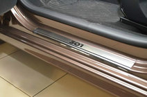 Peugeot 301 2012- Seuils de Porte Nataniko (4 pcs, Inox) photo 1