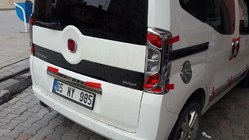 Fiat Fiorino/Qubo 2008-2024 Couvre-feux arrière chromés avec courbure (2 pcs, plastique) photo 4