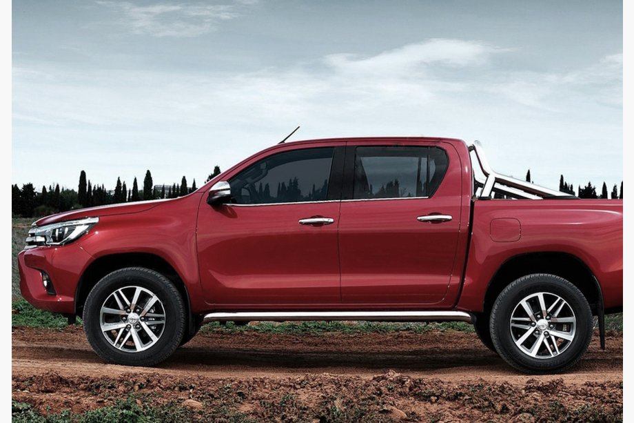 Toyota Hilux 2015- Encadrement de vitres inox (4 pcs) Image