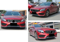 Mercedes C-class W205 2014-2021 Calandre Avant Panamericana GT (pour Avantgarde/AMG-Line/C43 AMG) 2014-2018, avec caméra photo 9
