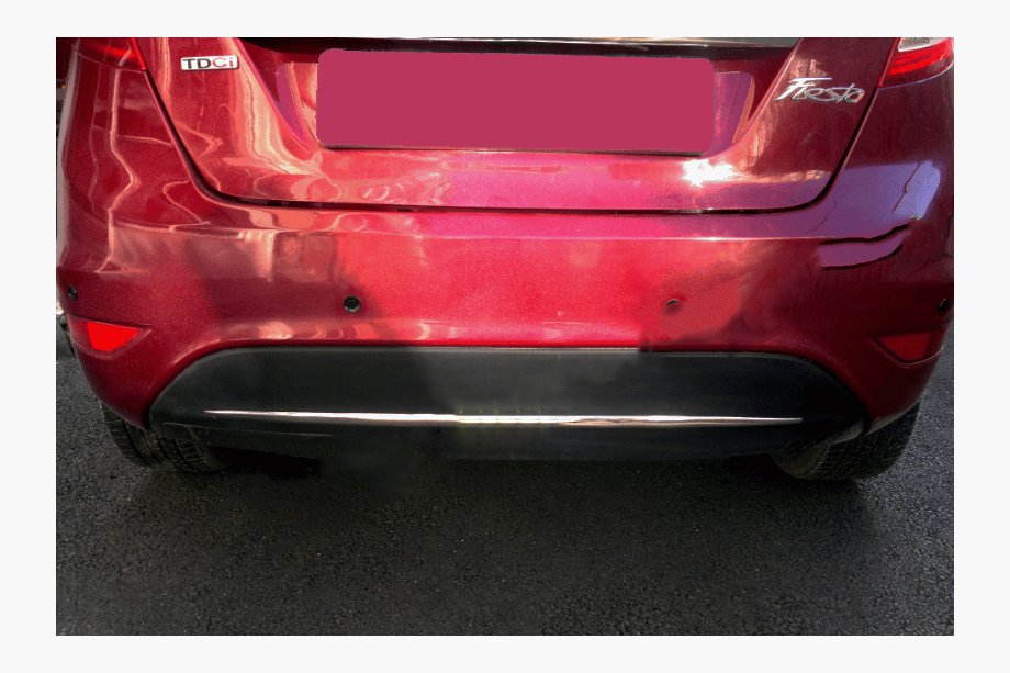 Ford Fiesta 2008-2017 Baguette de pare-chocs arrière inox Image