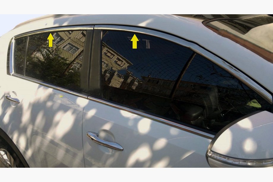 Kia Sportage 2010-2015 Encadrements Supérieurs de Portes Inox (4 pcs) Photo 1