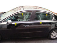Peugeot 508 2010-2018 Ensemble complet d'encadrements de vitres (Sedan, inox) photo 1