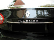 Renault Fluence 2009-2016 Baguette en inox au-dessus de la plaque d'immatriculation photo 1