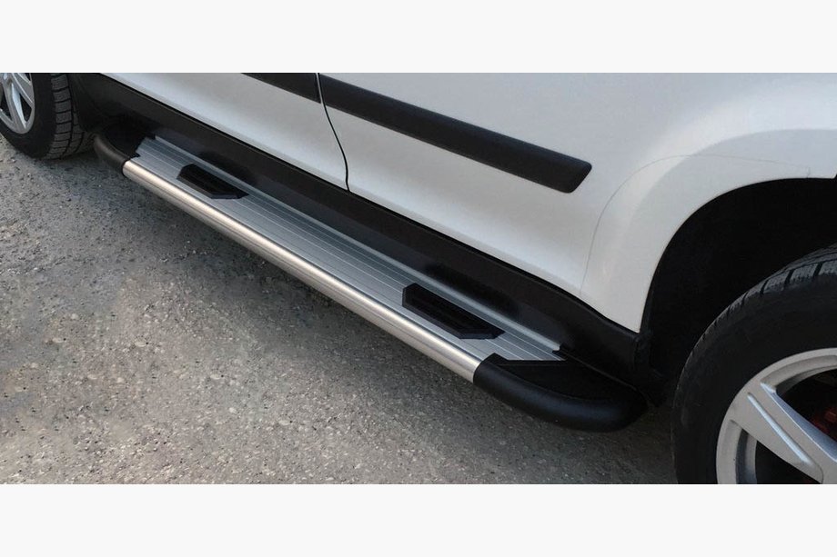 Skoda Yeti 2009-2017 Marchepieds Latéraux Bosphorus OLD Gris (2 pcs, Aluminium) Image