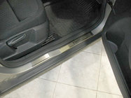 Skoda Yeti 2009-2017 Seuils de Porte Nataniko (6 pcs, Inox) Premium - Bande 3M, 0.8 mm photo 1
