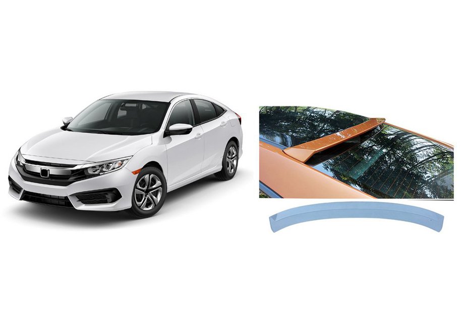 Honda Civic Sedan X 2016-2021 Spoiler de lunette arrière Niken V4 (apprêté pour peinture) Photo 2