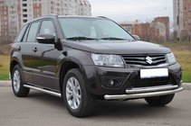 Suzuki Grand Vitara 2005-2017 Barre frontale double 60/42mm inox photo 3