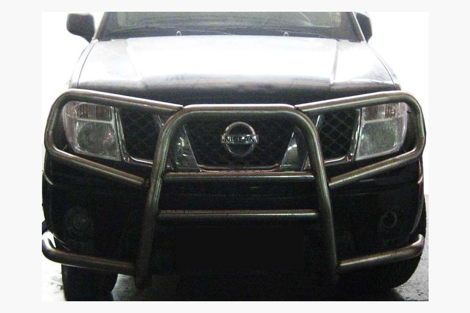 Nissan Pathfinder R51 2005-2014 Pare-buffle WT025 Double (Inox) Image