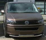 Volkswagen T5 2010-2015 Protection avant double 60/48mm (inox) photo 1