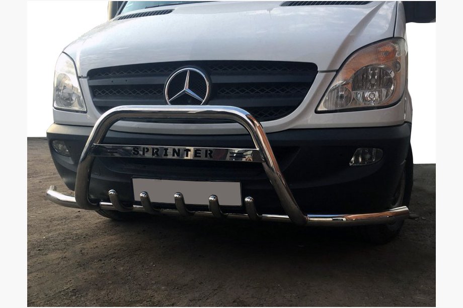 Mercedes Sprinter W906 2006–2018 Pare-buffle WT003-Plus (Inox) Image