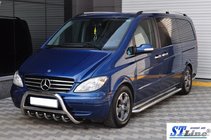 Mercedes Viano 2004-2014 Pare-buffle WT003/004 (Inox) 60mm, avec inscription photo 5