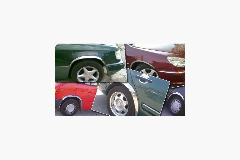 Citroen Berlingo 2008-2018 Entourages d'ailes inox (4 pcs) 1 Porte Latérale, Acier Inoxydable Photo 6