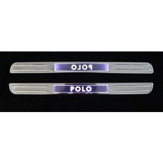 Seuils de porte sans fil avec éclairage (2 pcs, inox) Volkswagen Polo 2010-2017
