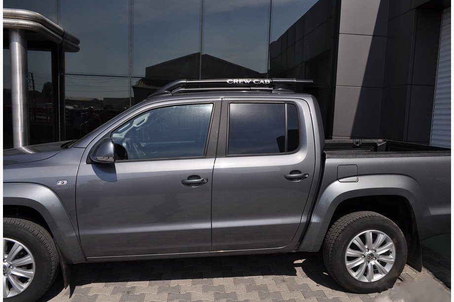 Mitsubishi L200 2006-2015 Barres de toit noires avec barres transversales Photo 3