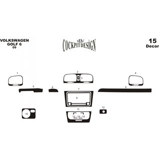Cache tableau de bord (Principal) Volkswagen Golf 6 2008-2014 photo 3