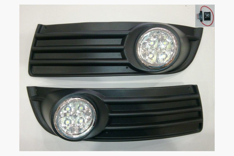 Volkswagen Jetta 2006-2011 Phares Antibrouillard avec Inserts LED Image