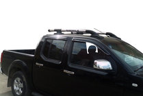 Nissan Navara 2006-2015 Barres de toit avec barres transversales (2 pcs, Chrome) photo 2