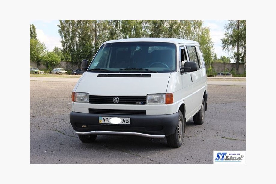 Volkswagen T4 Transporter 1990-2003 Protection avant inférieure barre simple Vague ST007 (inox) 60mm Photo 2