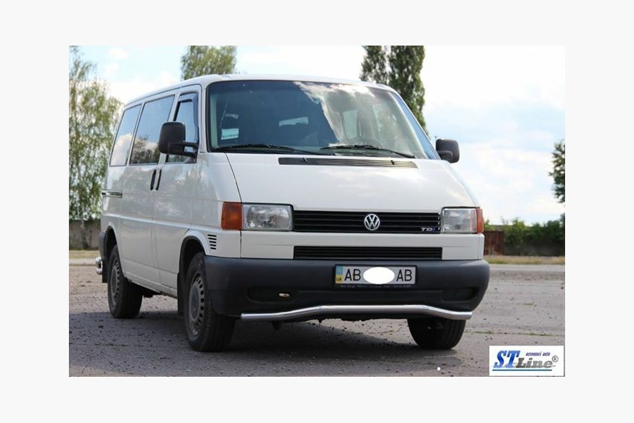 Volkswagen T4 Transporter 1990-2003 Protection avant inférieure barre simple Vague ST007 (inox) 60mm Photo 3
