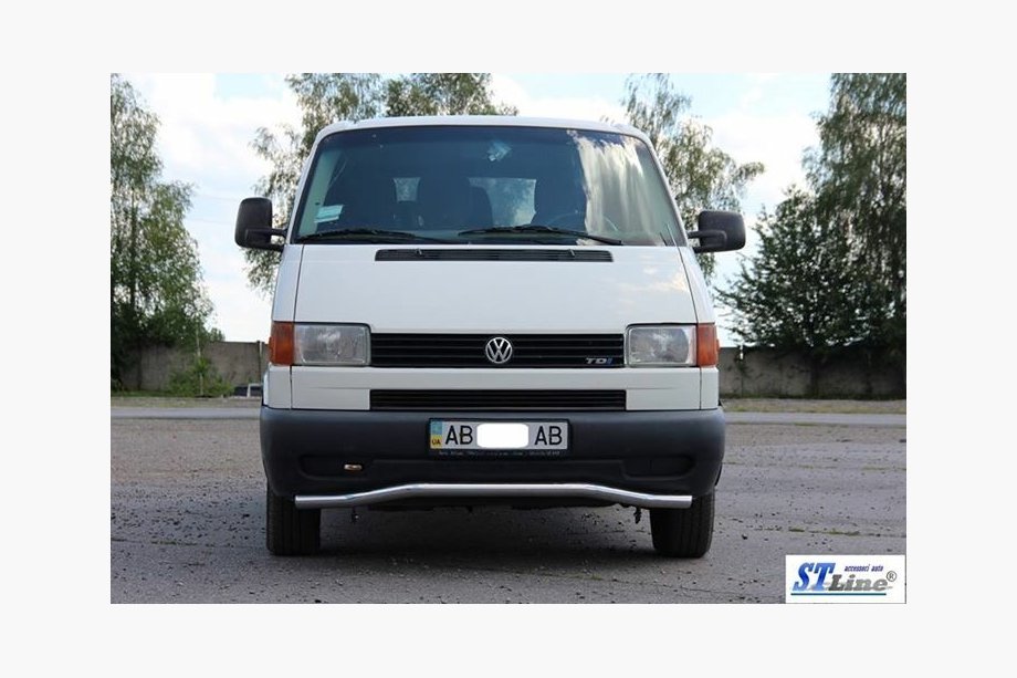 Volkswagen T4 Transporter 1990-2003 Protection avant inférieure barre simple Vague ST007 (inox) 60mm Photo 4