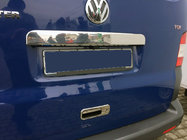 Volkswagen T5 Multivan 2003–2010 Baguette de hayon au-dessus de la plaque en inox Sans inscription, Carmos - Acier inoxydable turc photo 1
