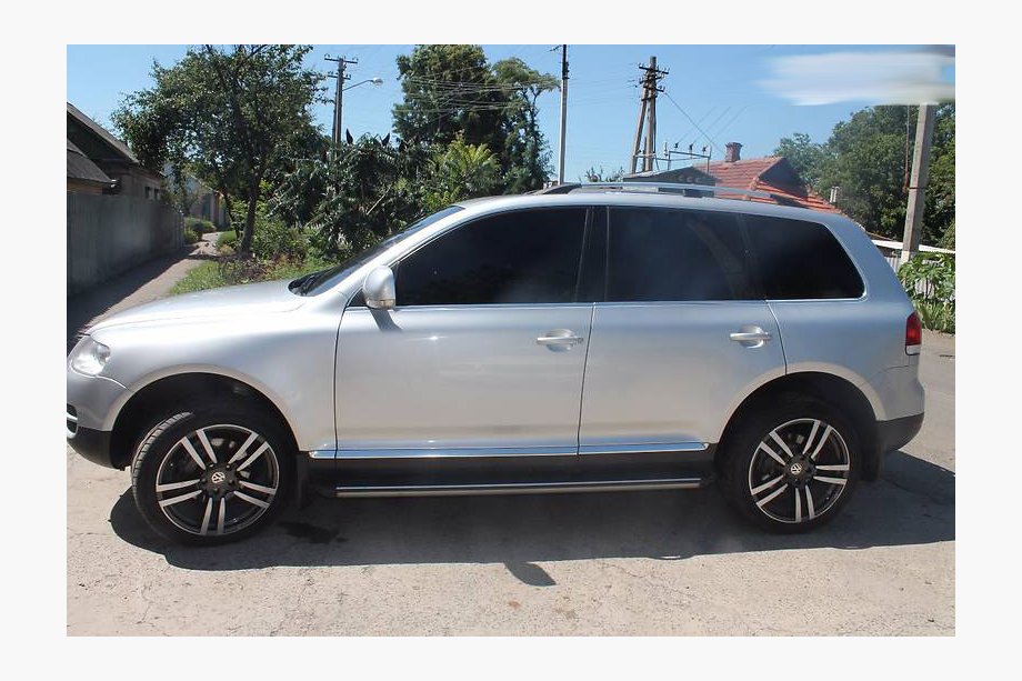 Volkswagen Touareg 2002–2010 Barres de Toit Chrome (Pieds en Plastique) Photo 5