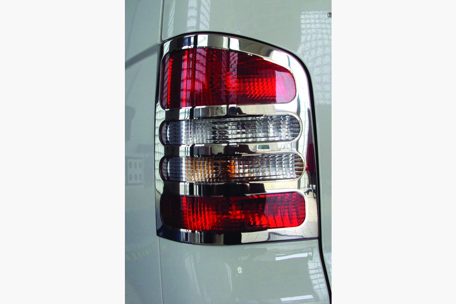 Volkswagen T5 2010-2015 Caches Feux Arrière (2 pcs, Inox) 1 Porte, OmsaLine - Acier Inoxydable Italien Photo 6