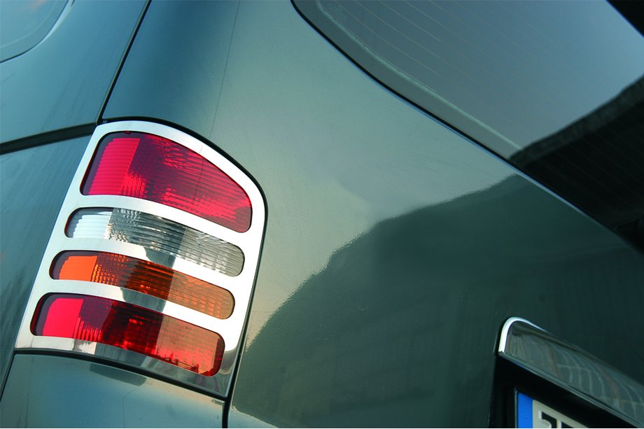 Volkswagen T5 Caravelle 2004-2010 Caches Feux Arrière Chromés (Carmos, 2 pcs, Acier Inoxydable) 1 Porte, OmsaLine - Acier Inoxydable Italien Photo 7