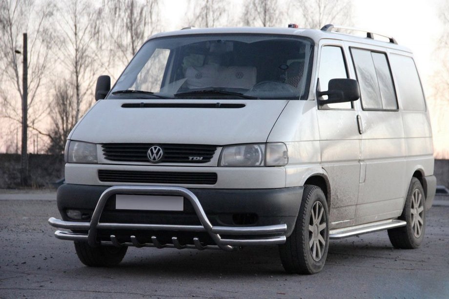 Volkswagen T4 Transporter 1990-2003 Pare-buffle WT003 Plus-2 (Inox) Image