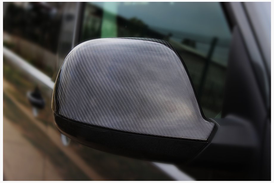 Volkswagen Amarok 2010-2022 Coques de Rétroviseurs (2 pcs, Carbone Réel) Image