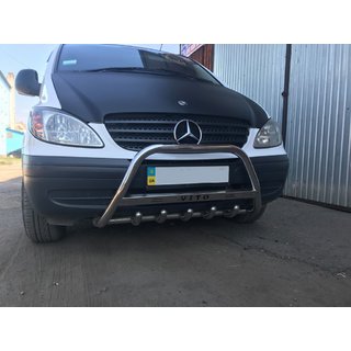 Pare-buffle 60mm Inox Mercedes Vito W639 2004-2014 photo 1