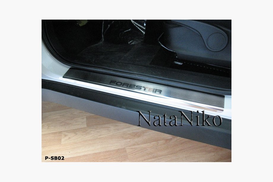 Subaru Forester 2008-2013 Seuils de porte Natanika Premium (4 pcs, inox) Image