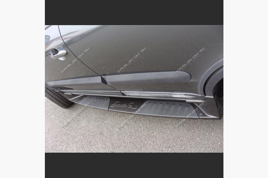 Hyundai Santa Fe 2 2006-2012 Marchepieds Latéraux S024 (Plastique) Gris Foncé Photo 2