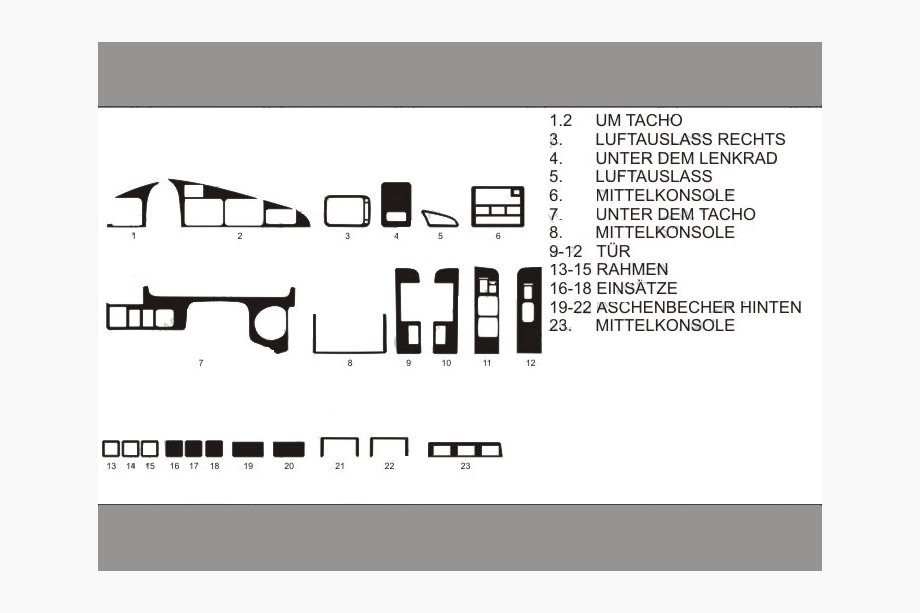 Toyota Land Cruiser 80 1990-1997 Promo ! Garnitures de tableau de bord (aspect carbone) Image