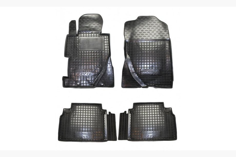 Honda Civic Sedan VIII 2006-2011 Tapis en caoutchouc avec rebord (Autogumm) Image