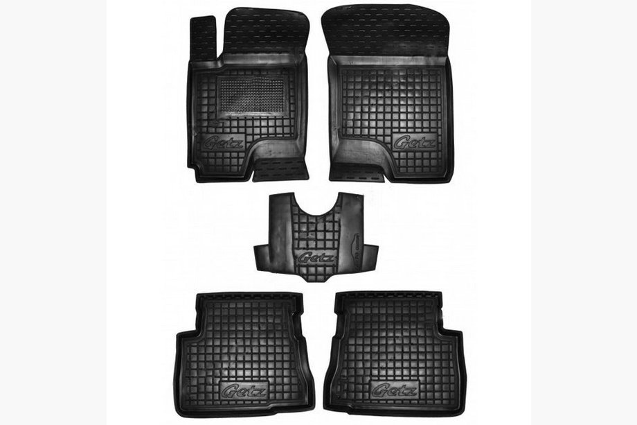 Hyundai Getz 2002- Tapis en caoutchouc avec rebord (Autogumm) Image