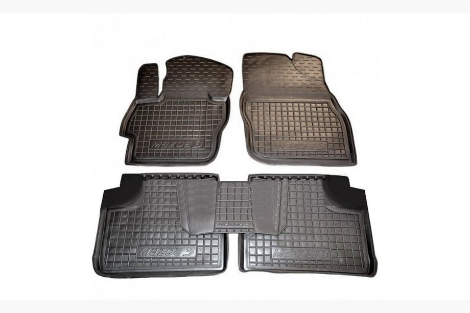 Mazda 3 2009-2013 Tapis en caoutchouc avec rebord (Autogumm) Image