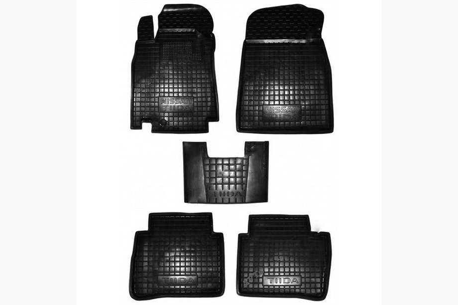 Nissan Tiida 2004-2011 Tapis en caoutchouc avec rebord (Autogumm) Image