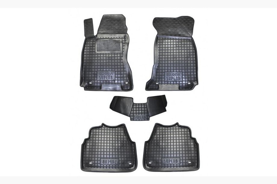 Skoda Superb 2001-2009 Tapis en caoutchouc avec rebord (Autogumm) Image
