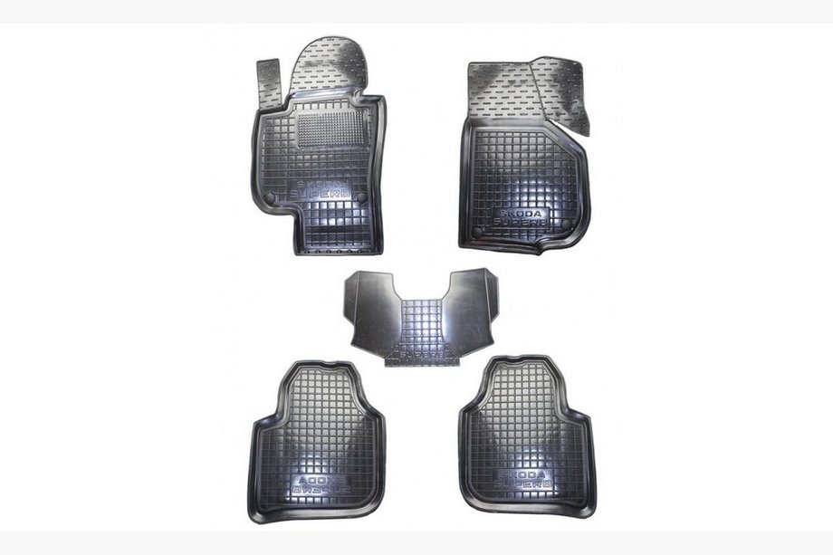 Skoda Superb 2009-2015 Tapis en caoutchouc avec rebord (Autogumm) Photo 1