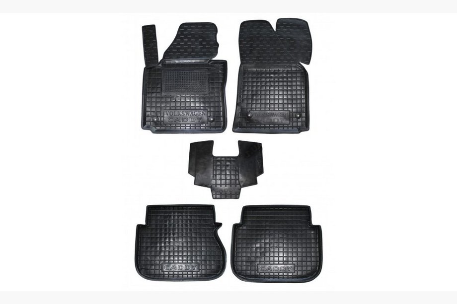 Volkswagen Caddy 2004-2010 Tapis en caoutchouc avec rebord (Autogumm) Image