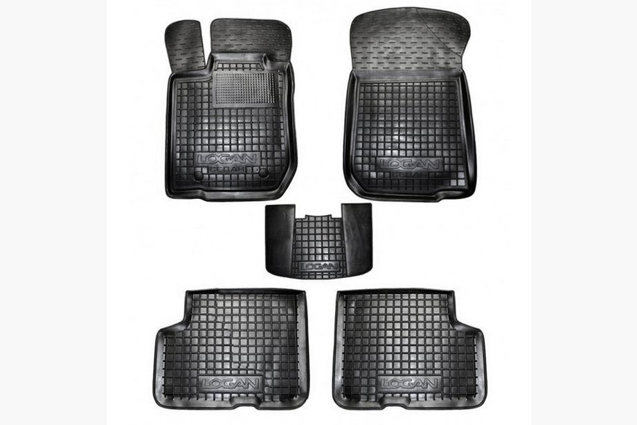 Renault Logan I 2005-2008 Tapis en caoutchouc avec rebord (Autogumm) Image