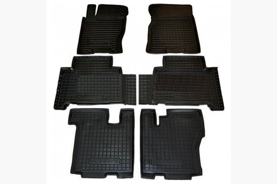 Kia Mohave 2008-2016 Tapis en caoutchouc avec rebord 7 places (Autogumm) Image
