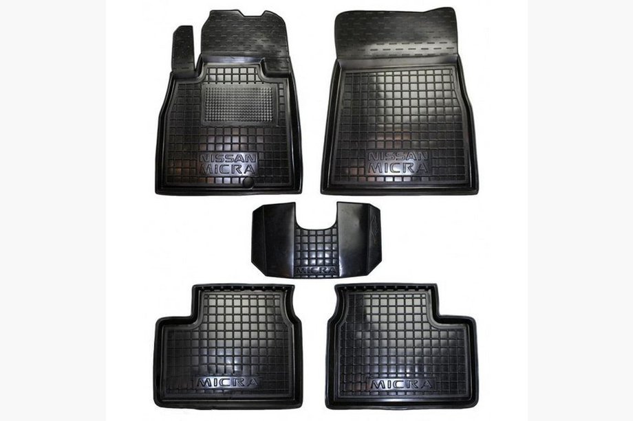 Nissan Micra K13 2011-2016 Tapis en caoutchouc avec rebord 2013+ (Autogumm) Image