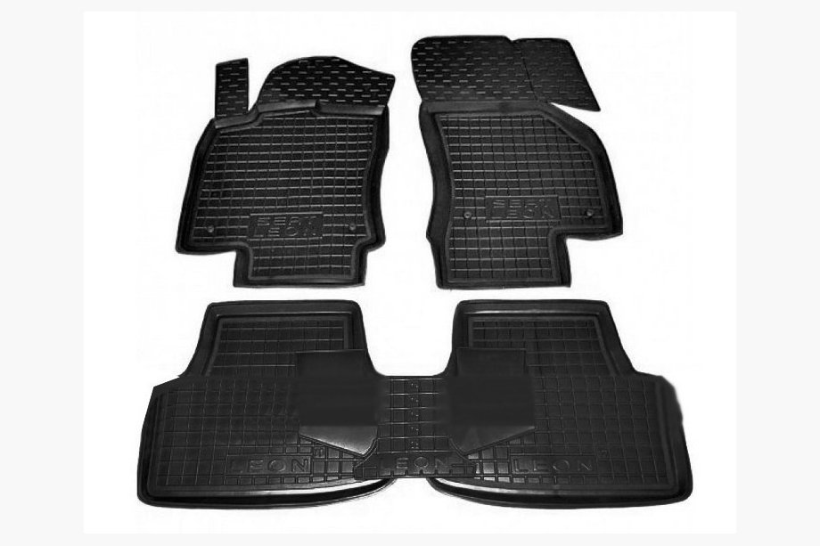 Seat Leon 2013-2020 Tapis de sol en caoutchouc 3D avec rebord (Autogumm) Image